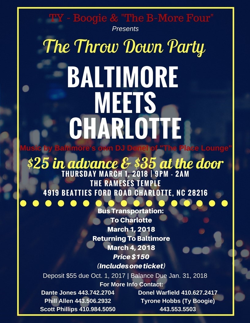 Baltimore Meets Charlotte - Throw Down Party v2